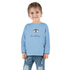 Positive Energy Toddler Long Sleeve Tee with Evil Eye Design, Good Vibes Shirt for Kids, Jewish Christian Clothing, Religious Toddler Top