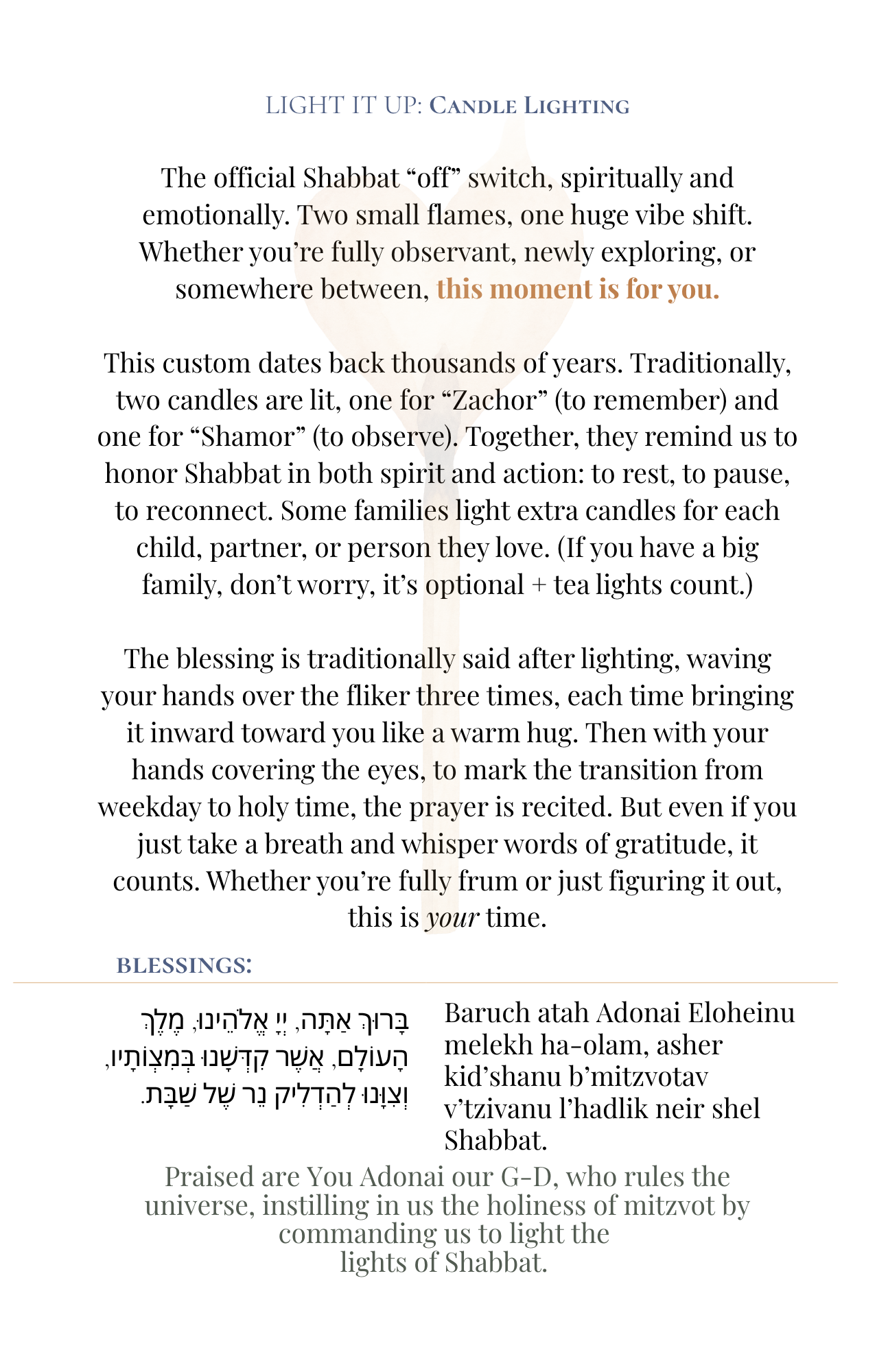 Simcha Kits Shabbat Guide