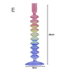 Three Colors Glass Candlestick Holder