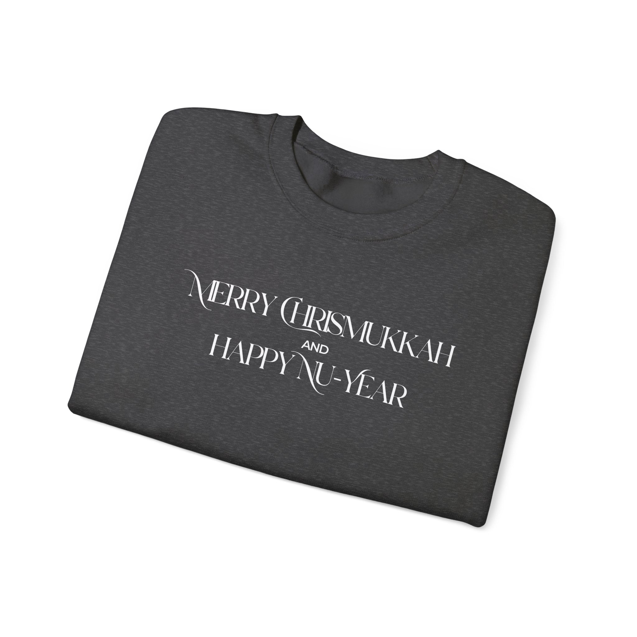 Merry Chrismukkah and Happy Nu Year Crewneck Sweatshirt | Holiday Mashup