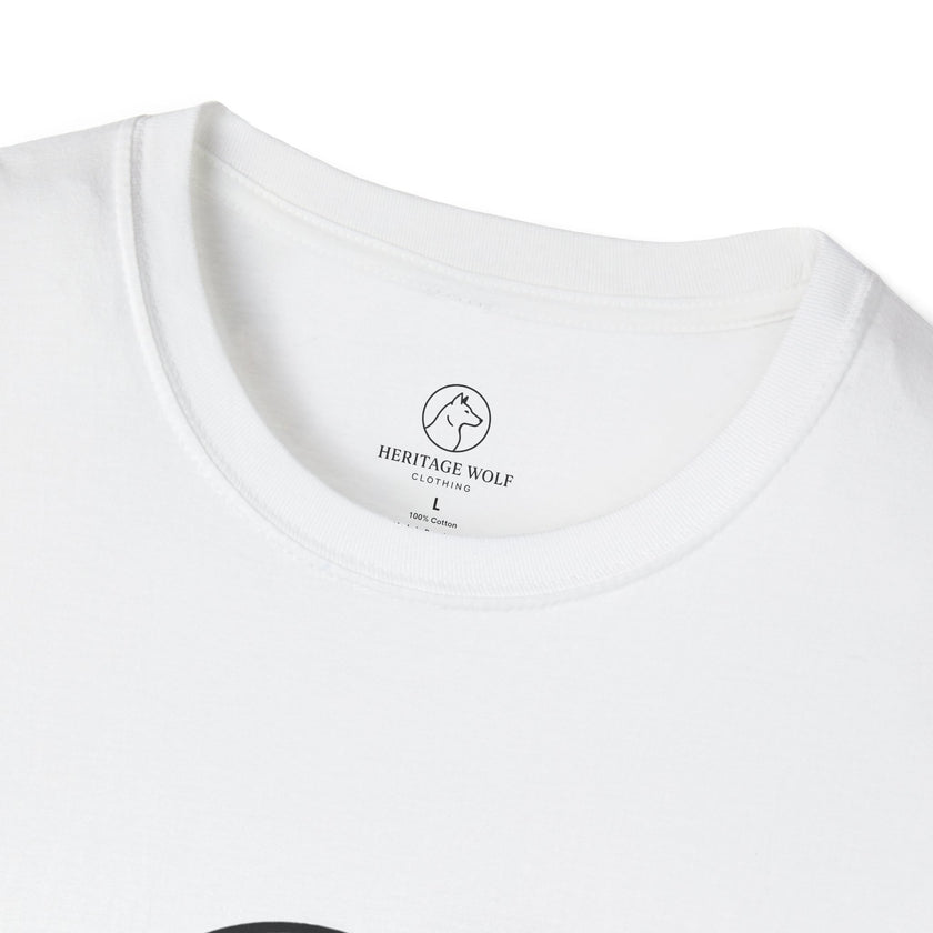 Heritage Wolf Unisex Softstyle T-Shirt - Comfy Tee for Animal Lovers, Casual Wear, Nature Inspired, Gift for Wolf Enthusiasts