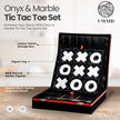 Marble Tic Tac Toe Game: Black & White