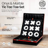 Marble Tic Tac Toe Game: Black & White