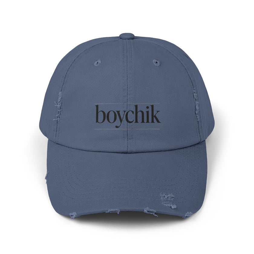 Distressed Cap, Boychik, Hanukkah Gift, Jewish Humor, Hebrew, Unisex Hat, Yiddish Bag Boy Cap, Jewish Cap