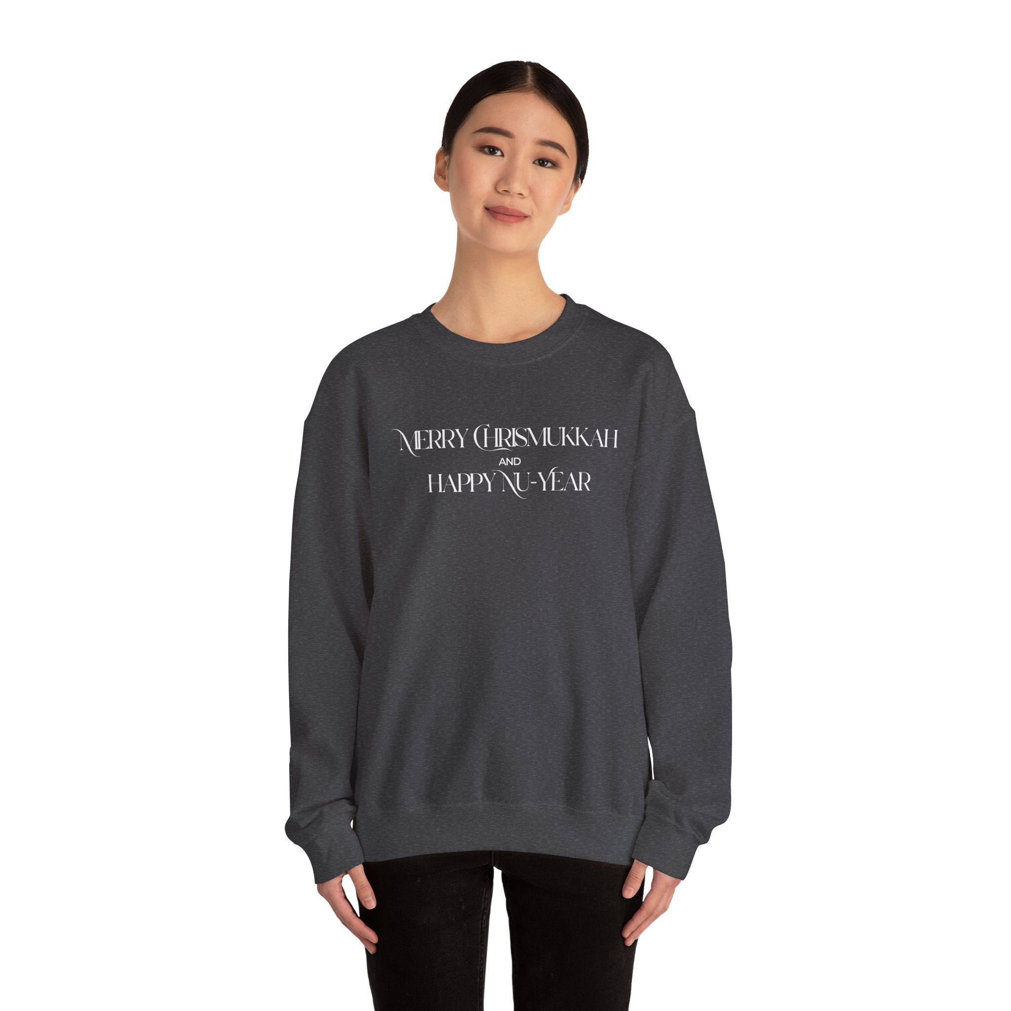 Merry Chrismukkah and Happy Nu Year Crewneck Sweatshirt | Holiday Mashup