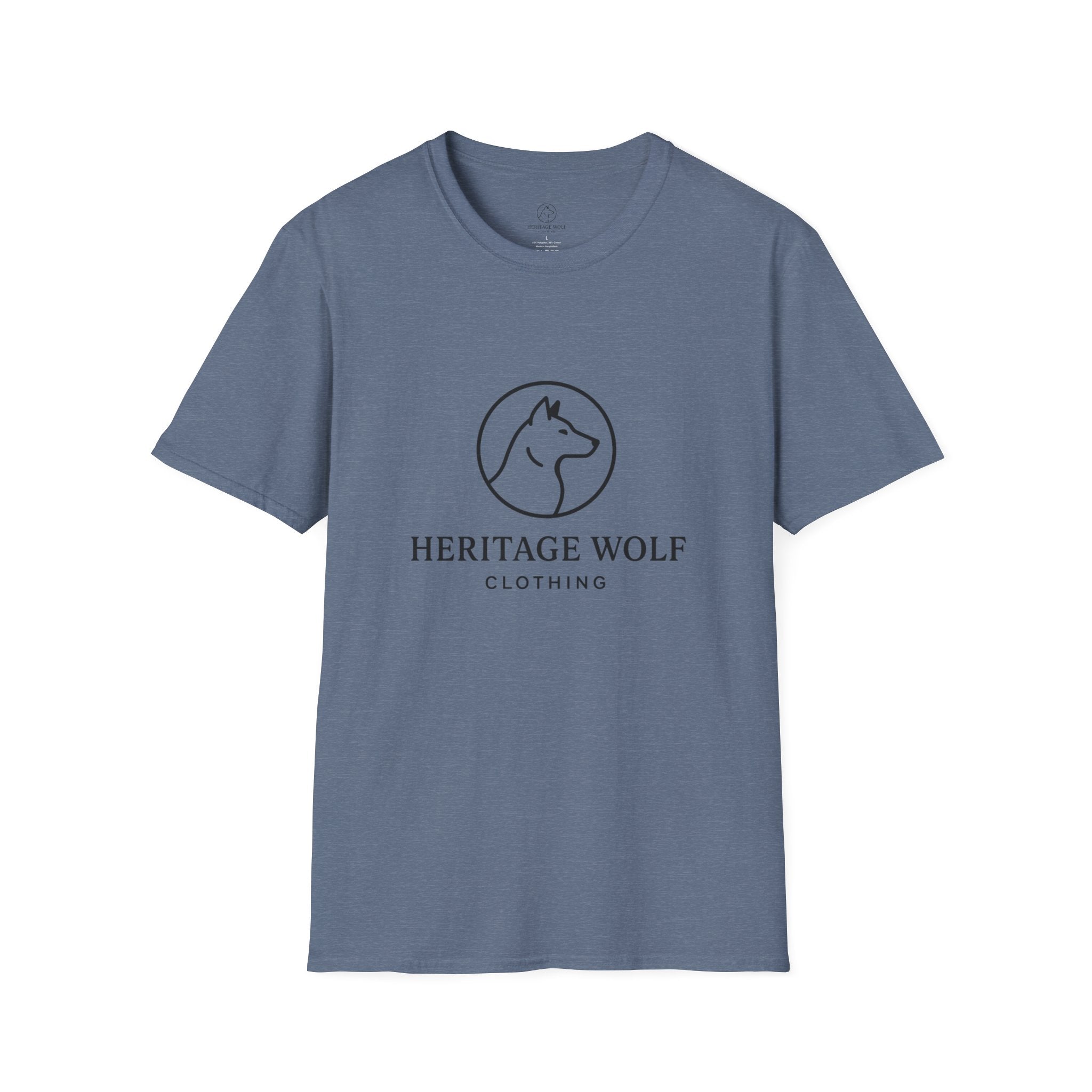 Heritage Wolf Unisex Softstyle T-Shirt - Comfy Tee for Animal Lovers, Casual Wear, Nature Inspired, Gift for Wolf Enthusiasts
