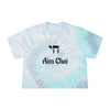 Women's Aim Chai Tie-Dye Crop Tee, Bohemian Tee, Jewish Humor, Yiddish Humor, Hanukkah Shirt