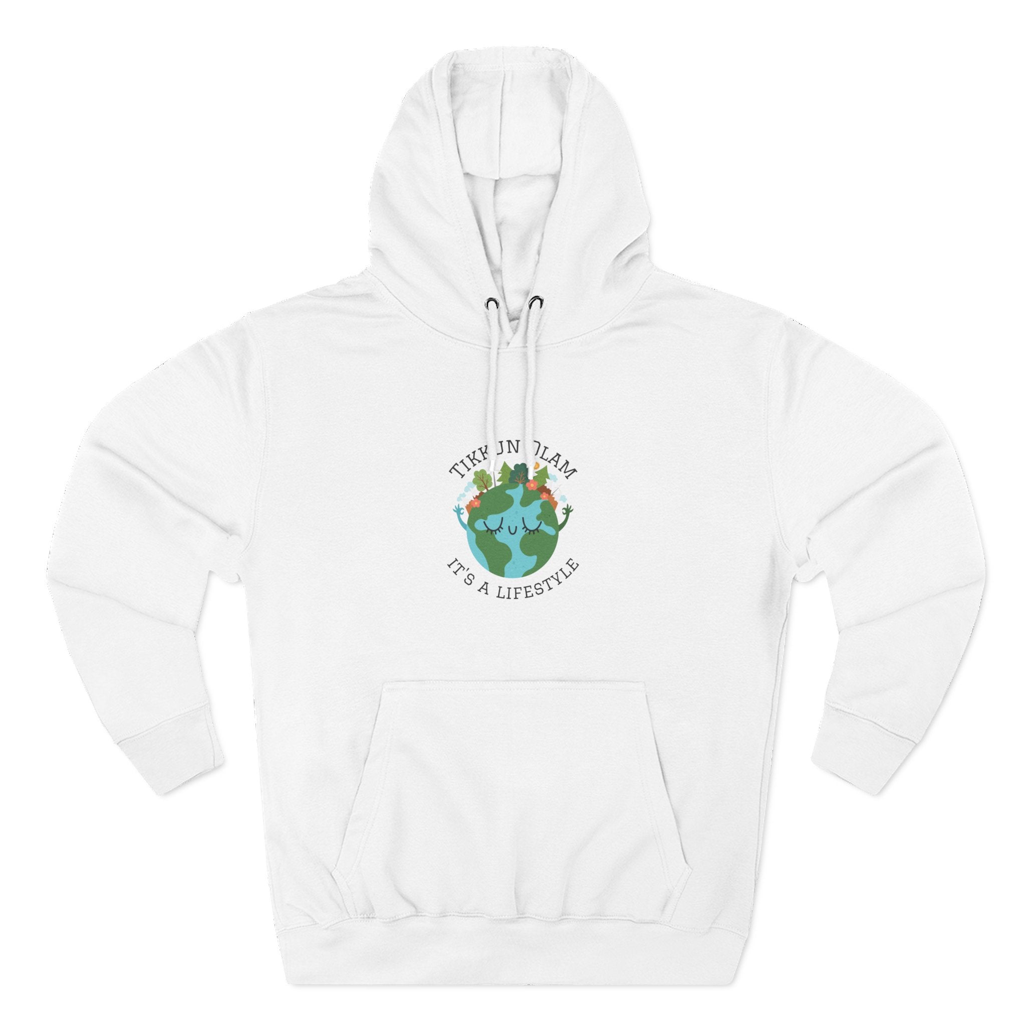 Tikkun Olam Three Panel Fleece Hoodie