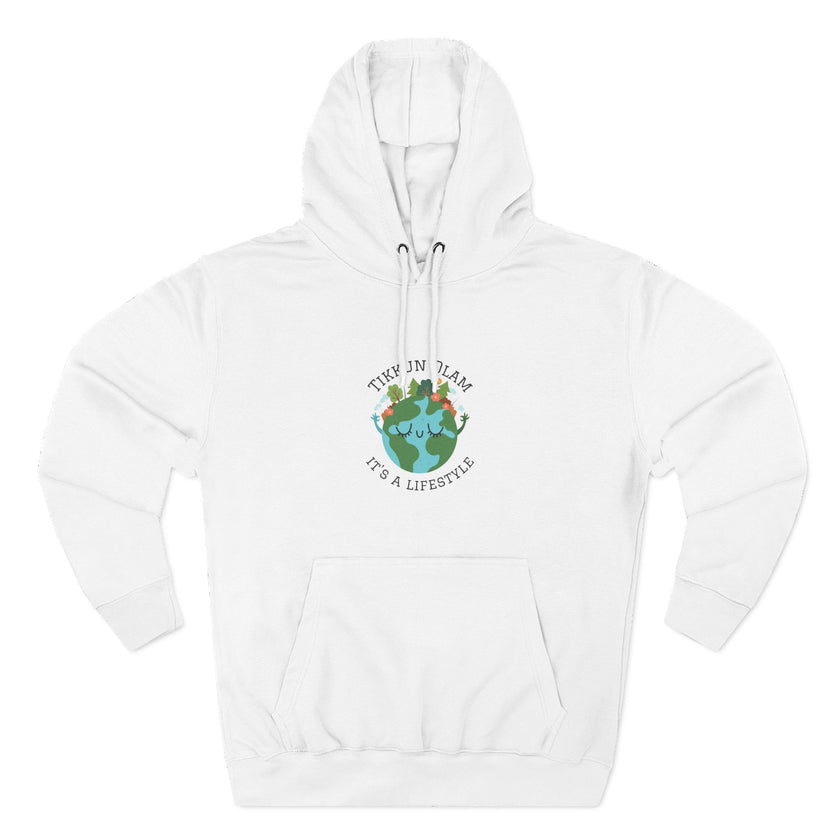 Tikkun Olam Three Panel Fleece Hoodie