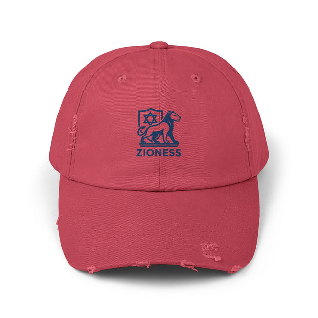 Distressed Cap, Zioness Zionist Israeli Love Judaica Jewish Joy, We Will Dance Again, Never Again, Jewish Star Chai Hamsa, Unisex Hat,