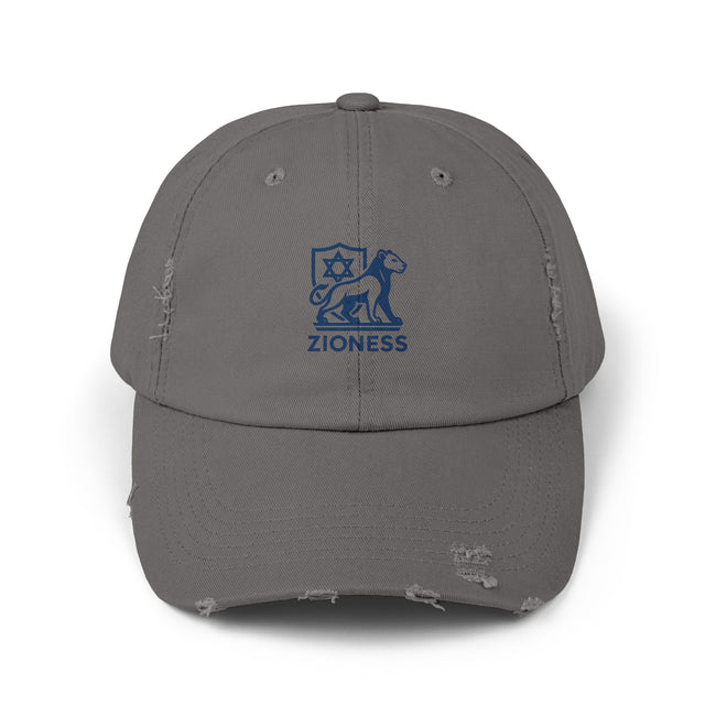 Distressed Cap, Zioness Zionist Israeli Love Judaica Jewish Joy, We Will Dance Again, Never Again, Jewish Star Chai Hamsa, Unisex Hat,