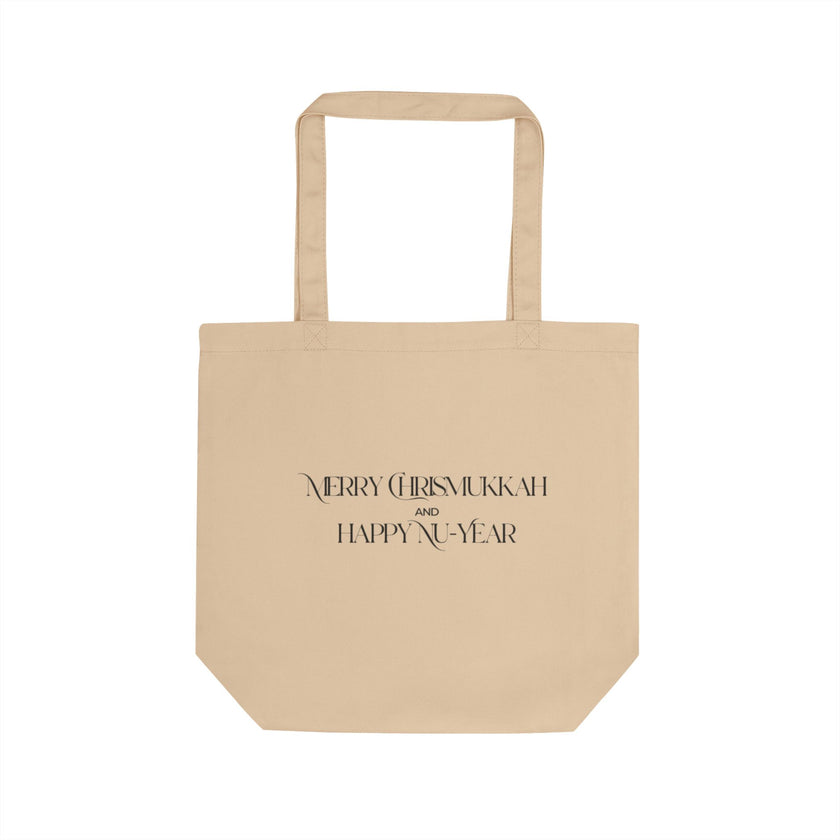 Merry Christmukkah and Happy New Year Tote Bag | Holiday Hanukkah Christmas Tote