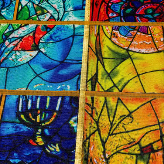 Shabbat Challah Cover Made from Sustainable Bamboo Fabric - Chagall Cover Series