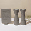 Shabbat Candle Holders Set with Candle Lighting Blessing - City Spirit Series