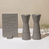 Shabbat Candle Holders Set with Candle Lighting Blessing - City Spirit Series