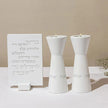 Shabbat Candle Holders Set with Candle Lighting Blessing - City Spirit Series