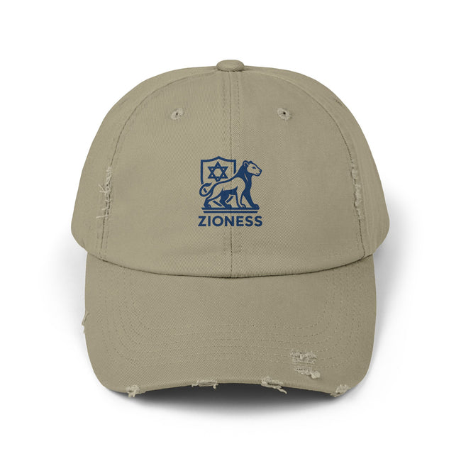 Distressed Cap, Zioness Zionist Israeli Love Judaica Jewish Joy, We Will Dance Again, Never Again, Jewish Star Chai Hamsa, Unisex Hat,