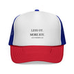 Less Oy More Joy trucker cap | minimalist text hat, Jewish humor