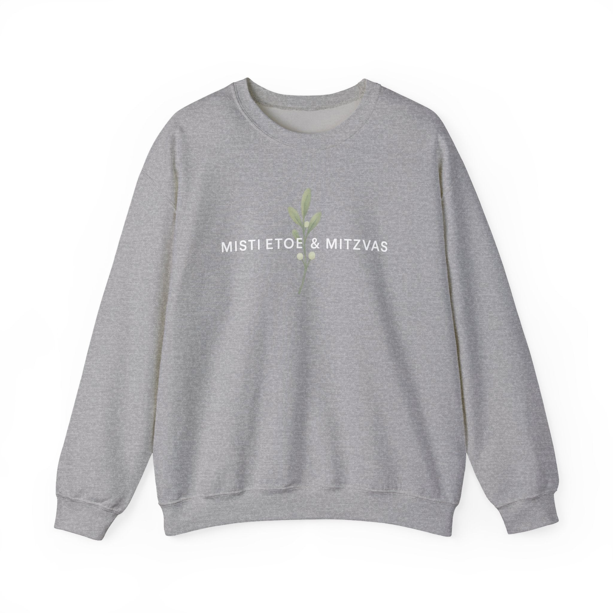 Mistletoe & Mitzvahs Sweatshirt | Minimal Holiday Hanukkah Design