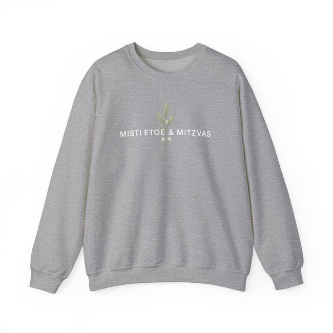 Mistletoe & Mitzvahs Sweatshirt | Minimal Holiday Hanukkah Design