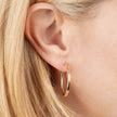 Medium gold tube hoops