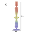 Three Colors Glass Candlestick Holder