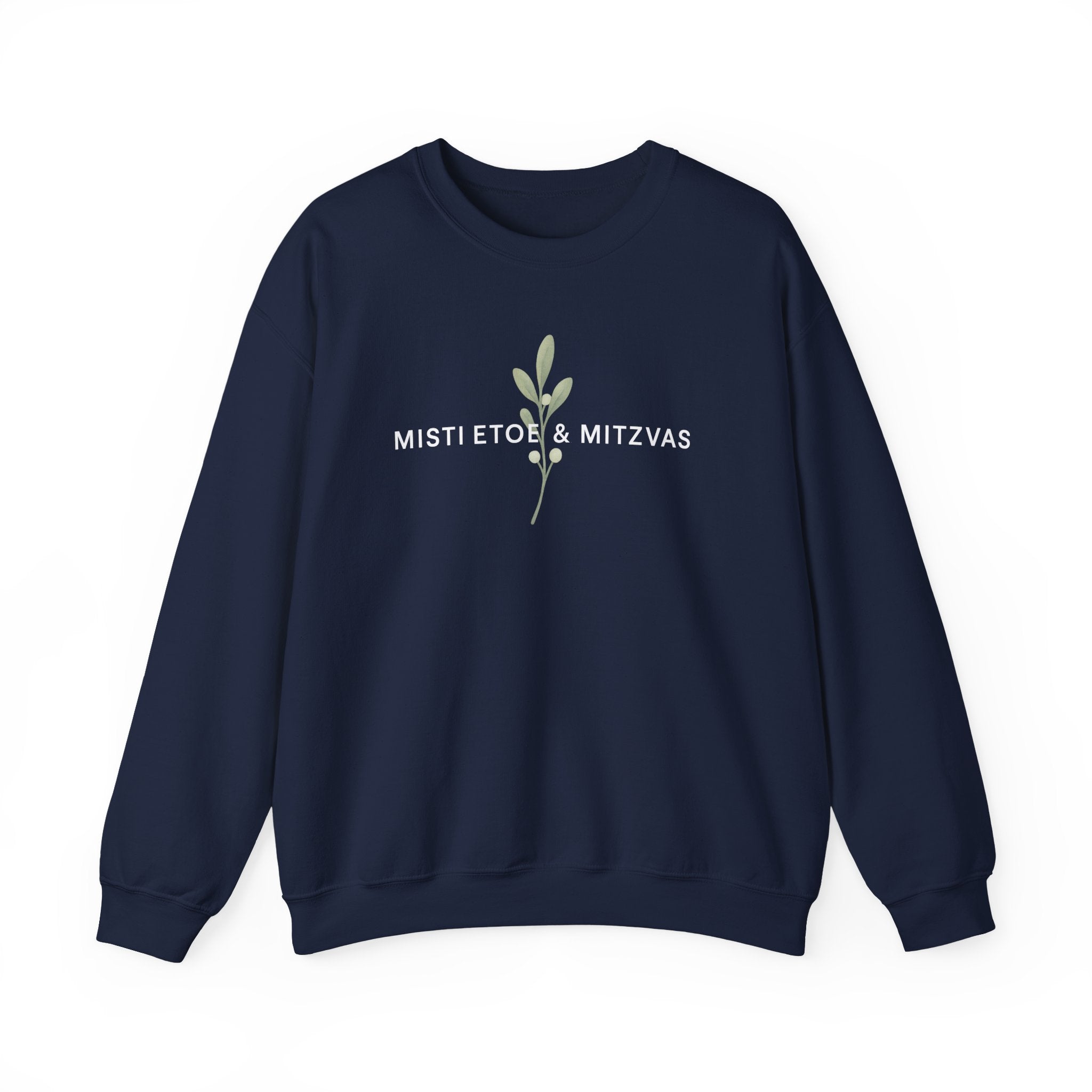 Mistletoe & Mitzvahs Sweatshirt | Minimal Holiday Hanukkah Design