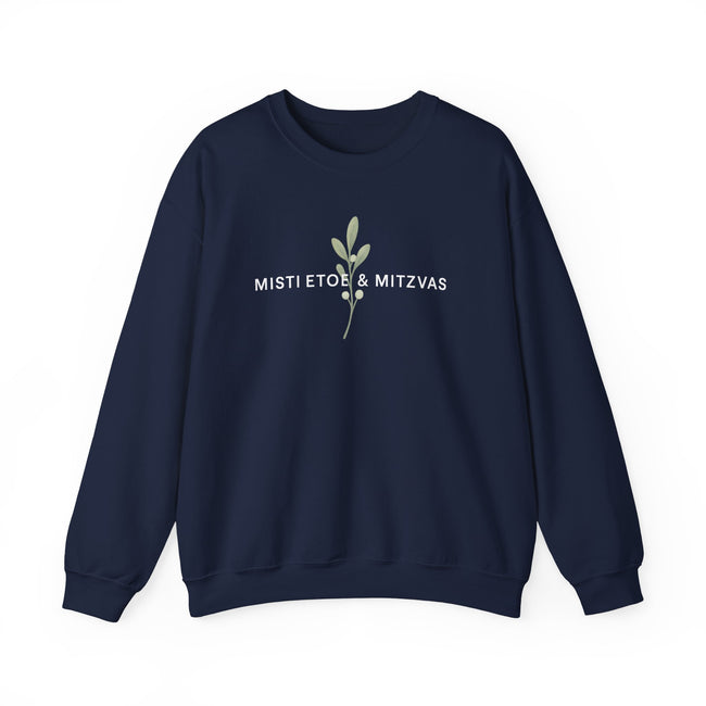 Mistletoe & Mitzvahs Sweatshirt | Minimal Holiday Hanukkah Design