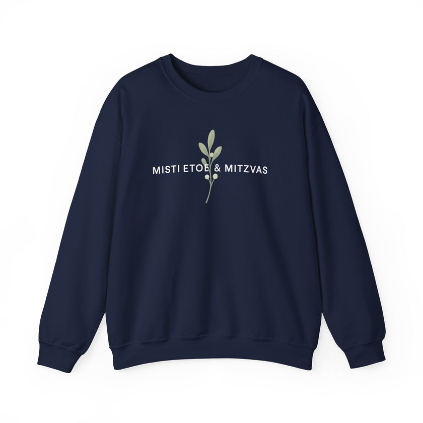 Mistletoe & Mitzvahs Sweatshirt | Minimal Holiday Hanukkah Design