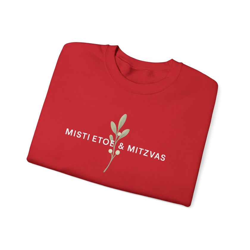 Mistletoe & Mitzvahs Sweatshirt | Minimal Holiday Hanukkah Design