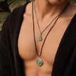 Abundant Energy - Jade Evil Eye Black String Necklace
