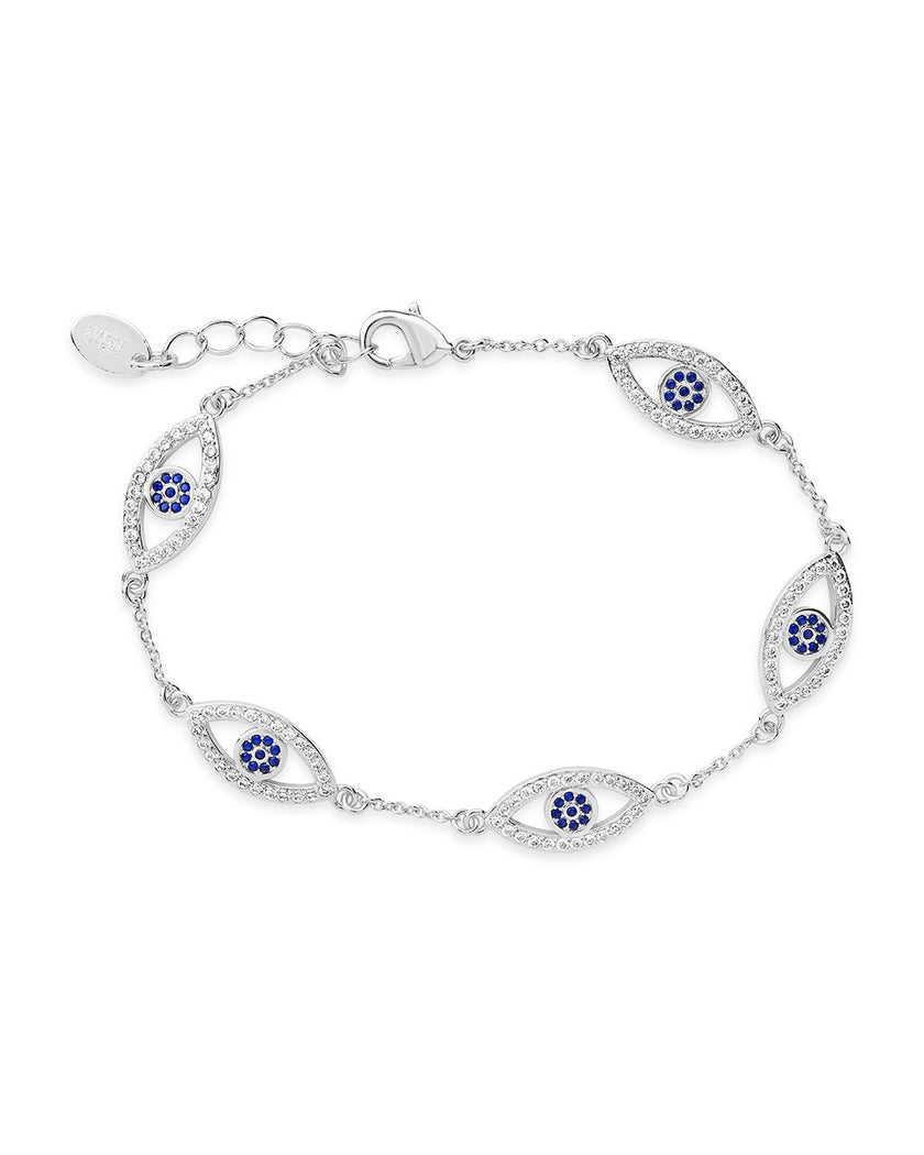 Evil Eye Bracelet with CZ