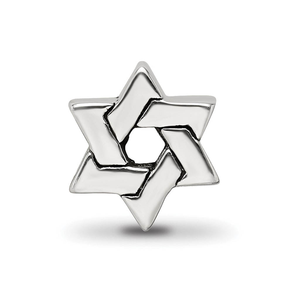 Sterling Silver Star of David Bead Charm