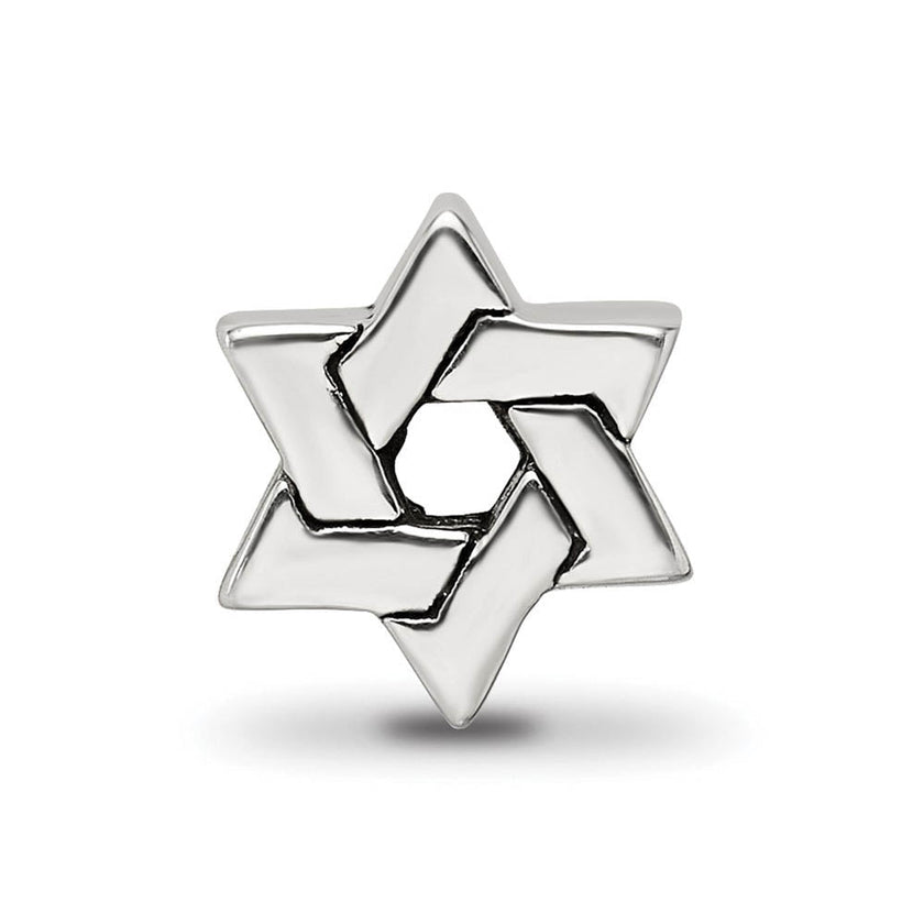Sterling Silver Star of David Bead Charm