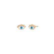 Evil eye stud earrings