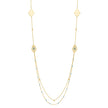 Long Hamsa Necklace in 14K Yellow Gold