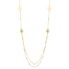 Long Hamsa Necklace in 14K Yellow Gold