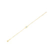 14k Yellow Gold MOP Evil Eye Bracelet (1.00 mm)