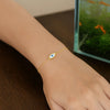 14k Yellow Gold MOP Evil Eye Bracelet (1.00 mm)