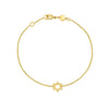14k Yellow Gold Star of David Bracelet