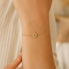 14k Yellow Gold Star of David Bracelet