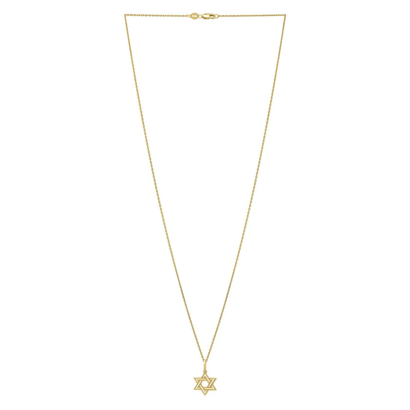 Star of David Necklace in 14K Yellow Gold
