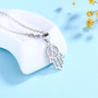 Sterling Silver Filigree Hamsa and Infinity pendant necklace
