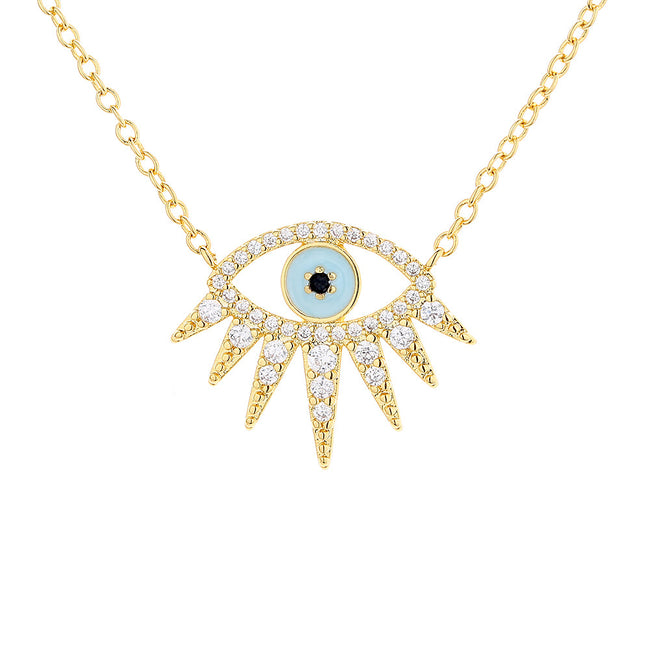14K Gold Evil Eye Necklace