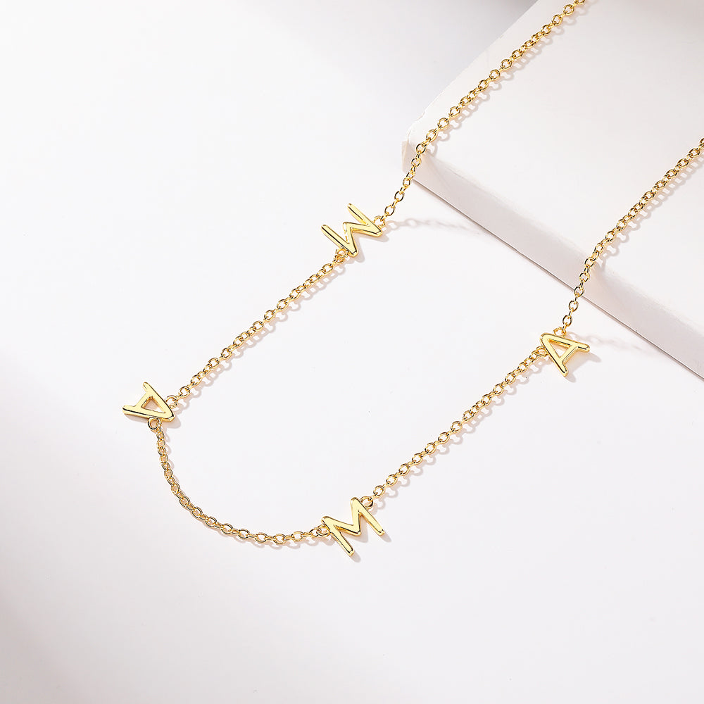 14K Gold Mama Bib Necklace - 14