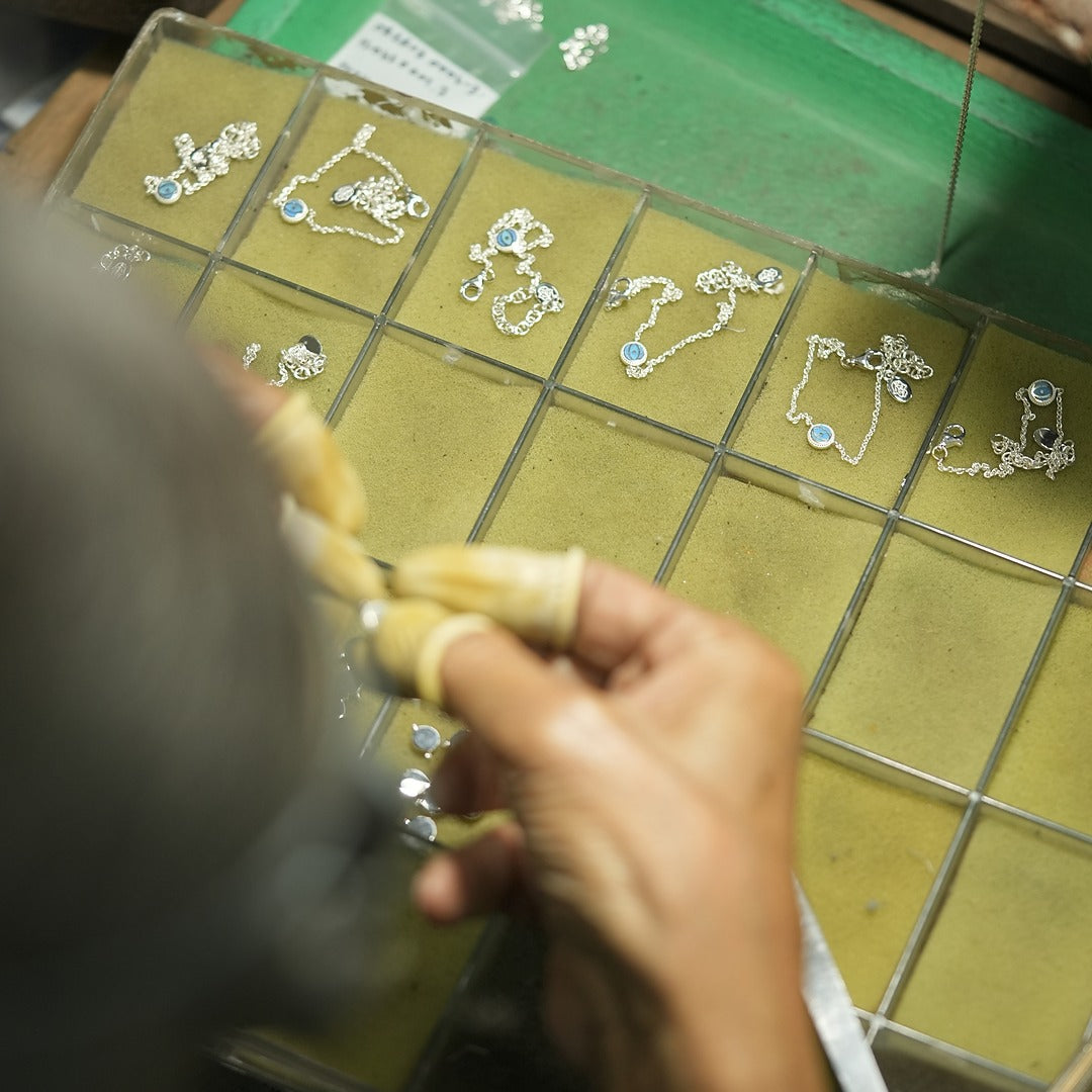 Universal Vibrations Lapis Lazuli Evil Eye Necklace