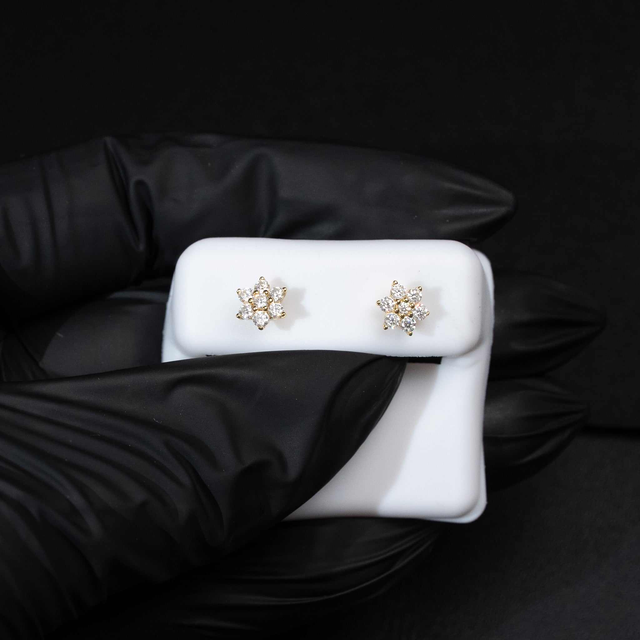 Moissanite 0.5ct Star of David Stud Earrings 925 Sterling Silver Screw Back