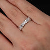 Moissanite Ring for Women – 1.1 Carat Baguette & Round Cut 925 Sterling Silver