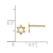 Kids 5mm Child's Star of David Post Earrings in 14k Yellow Gold