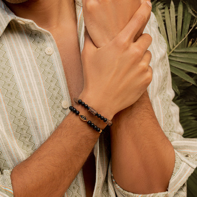 Highest Frequency - Triple Protection Matte Onyx Bracelet